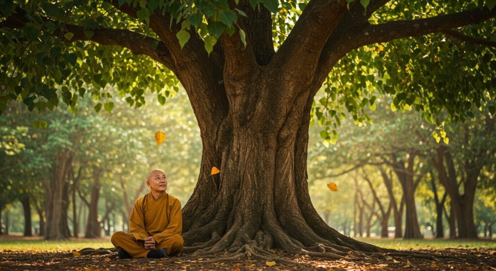 Hình minh họa chuỗi logic: Khổ → Quán chiếu → Vô ngã