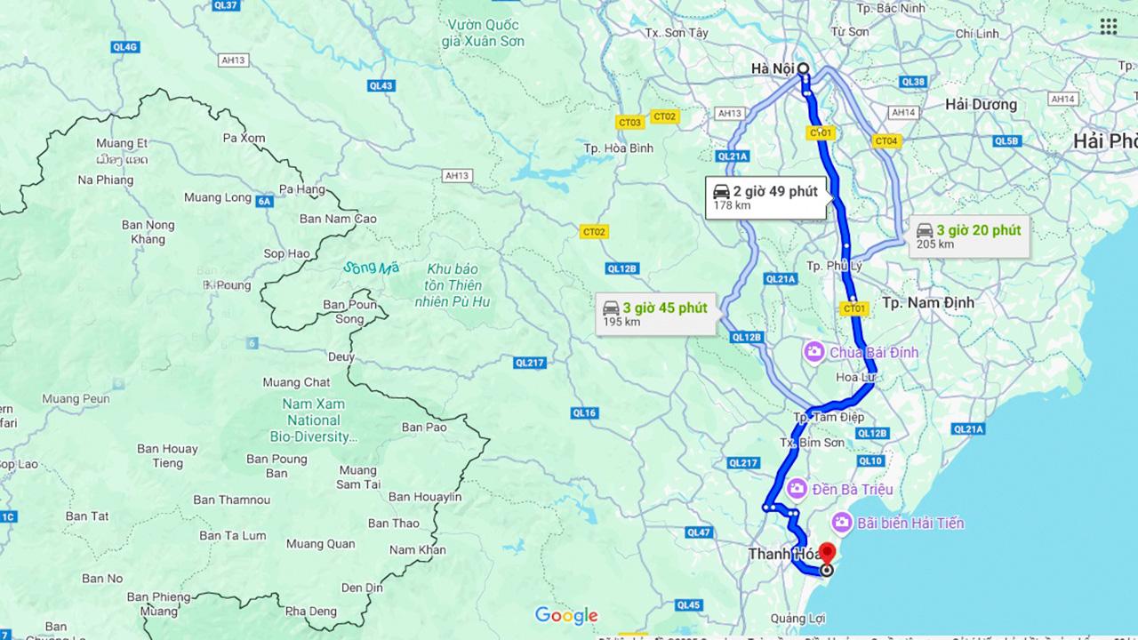 Hà Nội Sầm Sơn bao nhiêu Km? Khoảng cách thực tế