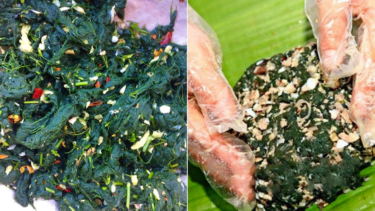 Rêu nướng - món ăn độc đáo của Hà Giang