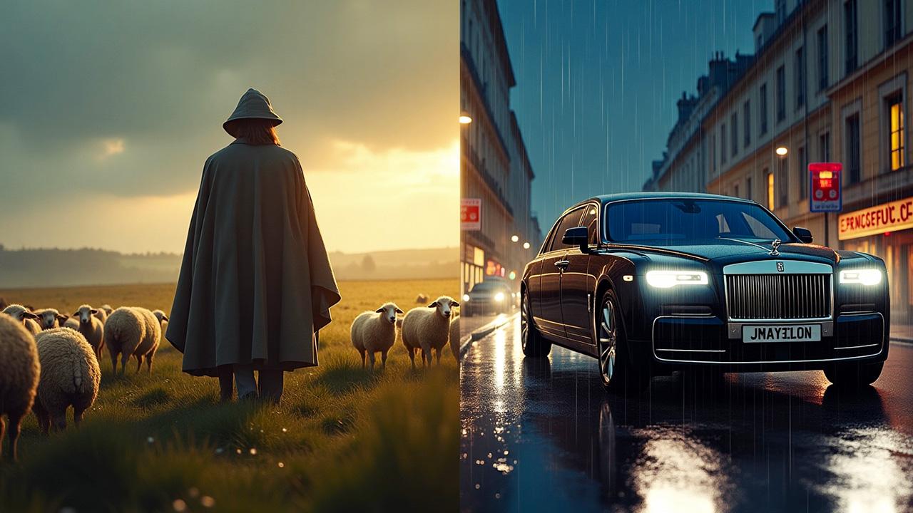 Người chăn cừu vùng Limousin và xe Limousine hiện đại