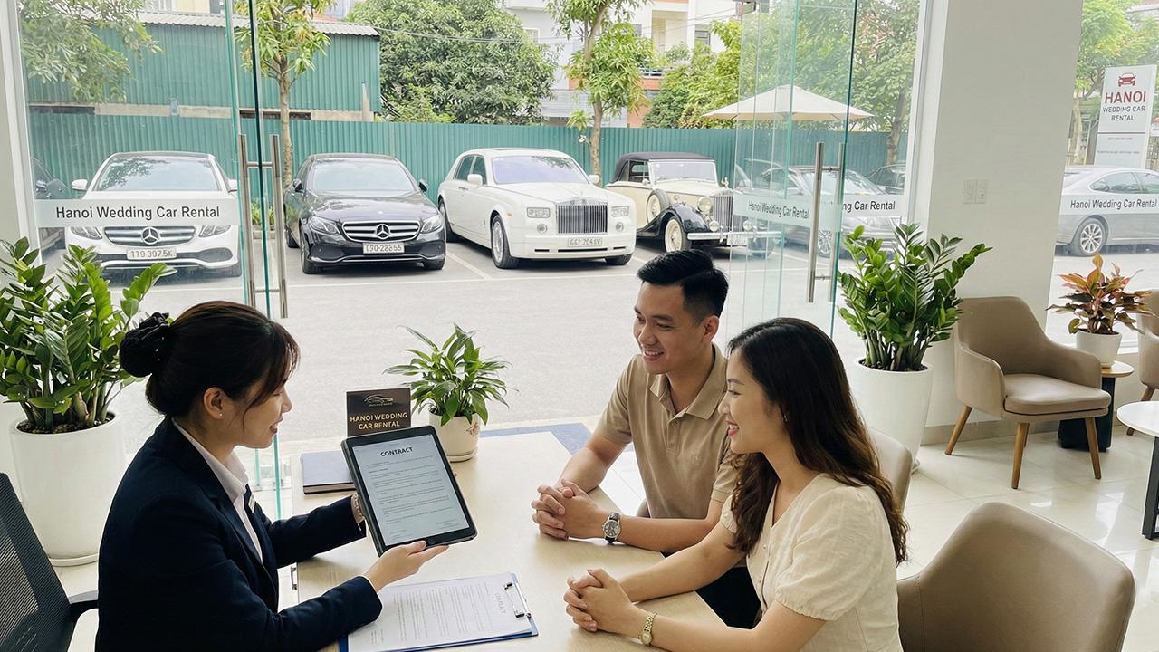 Quy trình thuê xe cưới hỏi Hà Nội